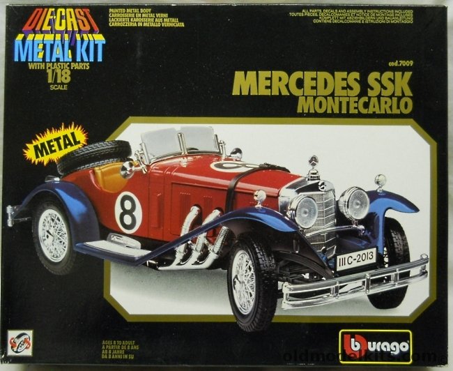 Burago 1/18 Mercedes SSK Monte Carlo, 7009 plastic model kit
